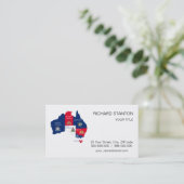 Visite Carte de l'Australie (Debout devant)