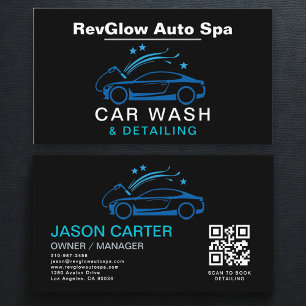 Visite Carte de Lavage de Voiture & Nettoyage en Détail d
