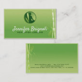 Visite Carte de leçons de méditation en bambou vert (Devant / Derrière)