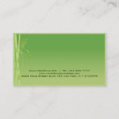 Visite Carte de leçons de méditation en bambou vert (Dos)