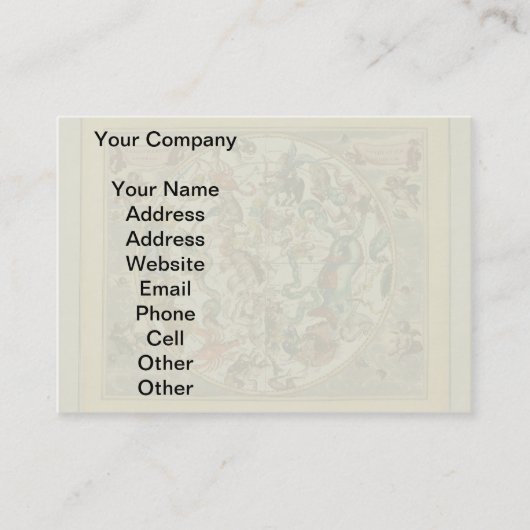 Visite Carte de l'étoile zodiaque céleste du ciel de la c (Devant)