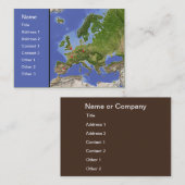 Visite Carte de l'Europe, personnalisable ! (Devant / Derrière)