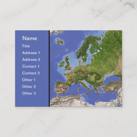 Visite Carte de l'Europe, personnalisable ! (Devant)
