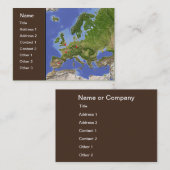 Visite Carte de l'Europe, personnalisable ! (Devant / Derrière)