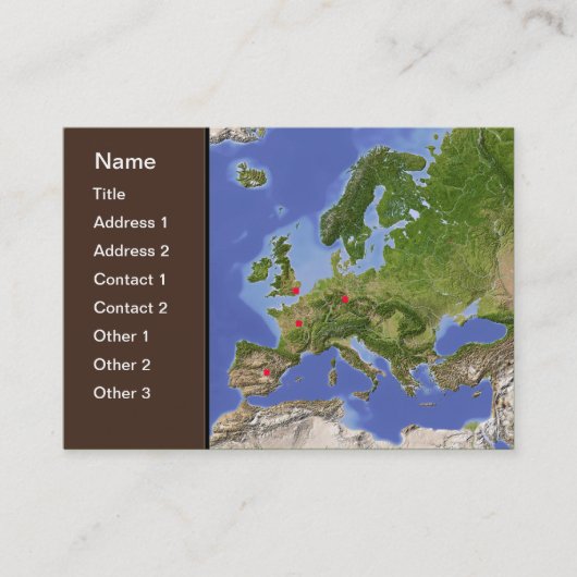 Visite Carte de l'Europe, personnalisable ! (Devant)