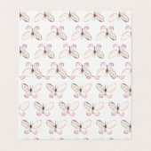 Visite Carte de lieu pliée simple à papillon transparent (Intérieur déplié)