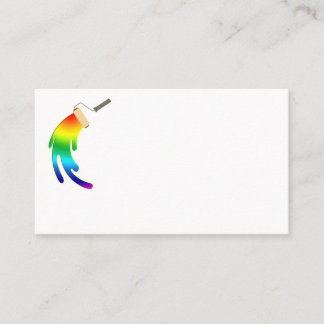 Visite Carte de logo de pinceau d'arc-en-ciel pour des