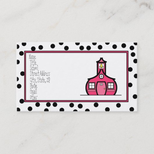 Visite Carte de logo de point (Devant)