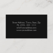 Visite Carte de luxe de nourriture de cuillère noire de (Dos)