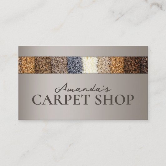 Visite Carte de magasin simple de tapis gris (Devant)