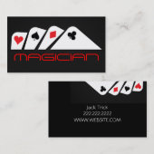 Visite Carte de magicien de magie Tour de poker Divertiss (Devant / Derrière)