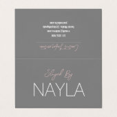 Visite Carte de maintenance pliée pour les cheveux/la per (Extérieur déplié)