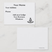 Visite Carte de maîtres passés (Devant / Derrière)