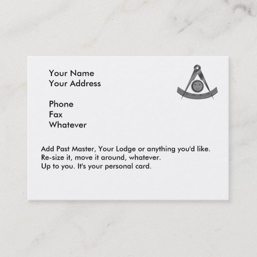 Visite Carte de maîtres passés (Devant)