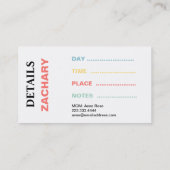 Visite Carte de maman de *~* - la carte de date de jeu (Dos)