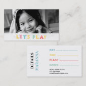 Visite Carte de maman de *~* - la carte de date de jeu (Devant / Derrière)