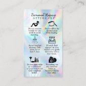 Visite Carte de maquillage permanente (Dos)