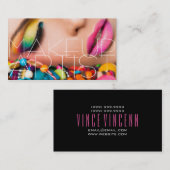 Visite Carte de maquillage professionnel colorée (Devant / Derrière)