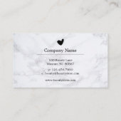 Visite Carte de marbre blanche de fidélité de client de (Dos)