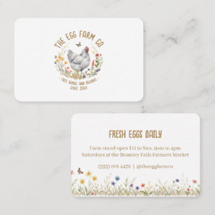 Visite Carte de Marché des Producteurs Aquarelle Poule Gr