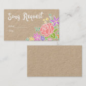 Visite Carte de mariage assez florale rustique de demande (Devant / Derrière)