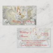 Visite Carte de mariage florale (Devant / Derrière)