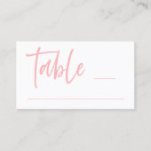 Visite Carte de Mariage rose pâle (Devant)