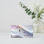 Visite Carte de marque holographique minimale (Debout devant)