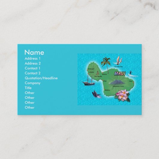 Visite Carte de Maui (Devant)