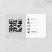 Visite Carte de médias sociaux à code QR neutre (Dos)