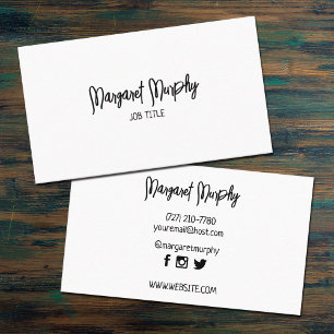 Visite Carte de médias sociaux minimaliste personnalisée