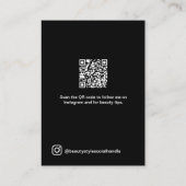 Visite Carte de médias sociaux moderne avec code QR (Dos)