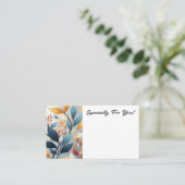 Visite Carte de message Bouquet Bouquet de feuille modifi (Debout devant)