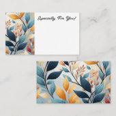 Visite Carte de message Bouquet Bouquet de feuille modifi (Devant / Derrière)