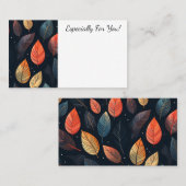 Visite Carte de message Bouquet Bouquet Feuille modifiabl (Devant / Derrière)