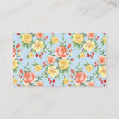 Visite Carte de message Bouquet Bouquet Rose modifiable (Dos)