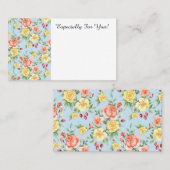 Visite Carte de message Bouquet Bouquet Rose modifiable (Devant / Derrière)