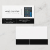 Visite Carte de mixage audio | Technologie de la musique (Devant / Derrière)