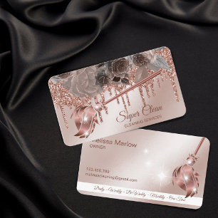 Visite Carte de nettoyage de maison de femme de ménage ro