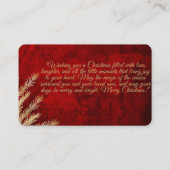 Visite carte de Noël (Dos)