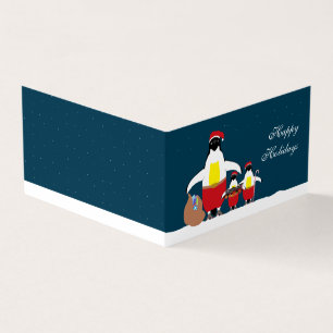 Visite Carte de Noël père Noël Little Helpers Family Phot