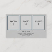 Visite Carte de nom de diplôme | Ajouter 3 photos (Dos)