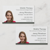 Visite Carte de nom de la massothérapie (Devant / Derrière)