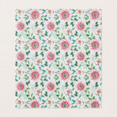 Visite Carte de nom de l'invité Fleurs peintes à la main (Intérieur déplié)