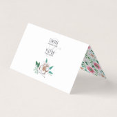 Visite Carte de nom de l'invité Fleurs peintes à la main (Dos)