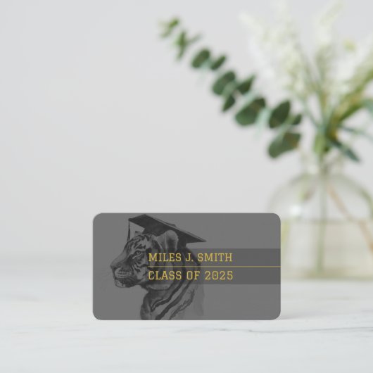 Visite Carte de nom du diplômé (Debout devant)