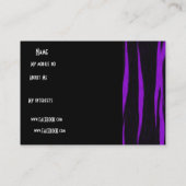 Visite Carte de nom personnel de profil violet (Dos)