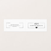 Visite Carte de nom pliée élégante Argent (Extérieur déplié)