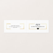 Visite Carte de nom pliée Gold Elegant (Extérieur déplié)