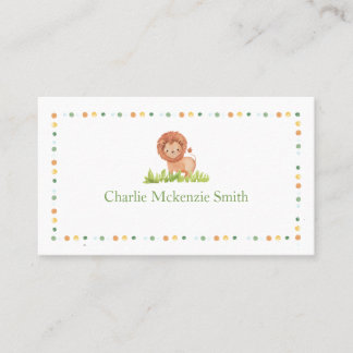 Visite Carte de nom pour enfants (Lion)